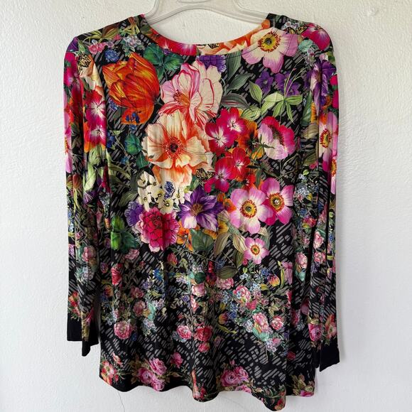 Johnny Was Long sleeve V Neck T-Shirt size 14 - Picture 6 of 9